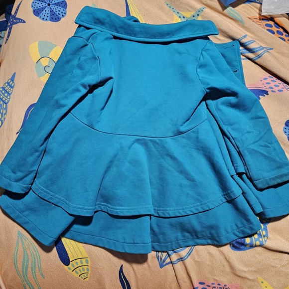 Lily & Londyn Girls Teal Hooded Pea Coat Size 6 - Picture 3 of 9
